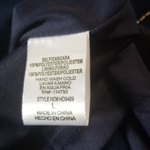 Blue dress with silver beads L - Picture 4 of 6